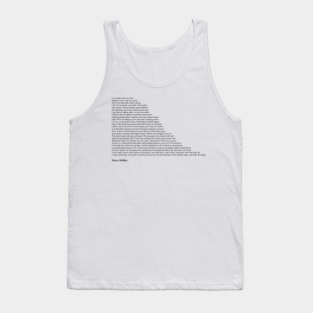 Henry Rollins Quotes Tank Top by qqqueiru